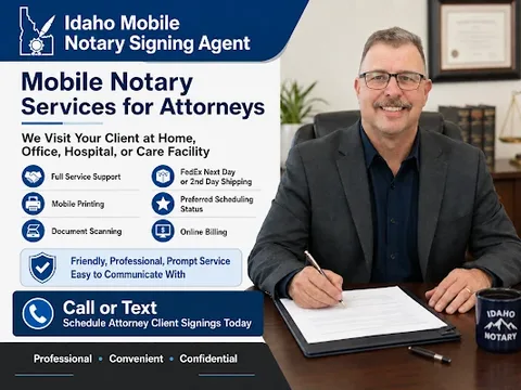 Idaho Mobile Notary Signing Agent
