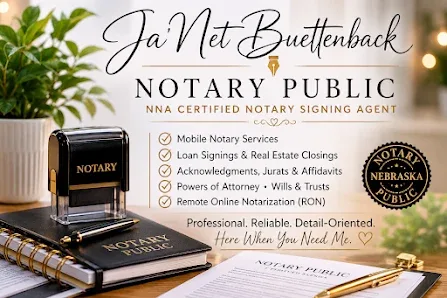 Ja’Net Buettenback, Notary Public
