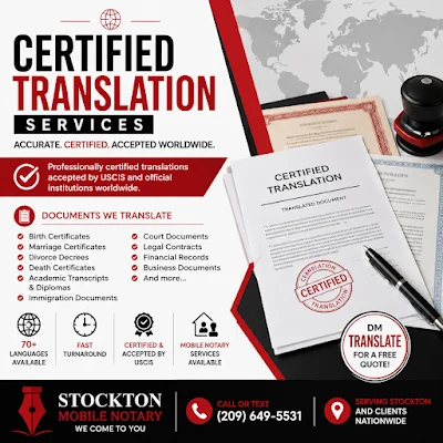 Stockton Mobile Notary Public